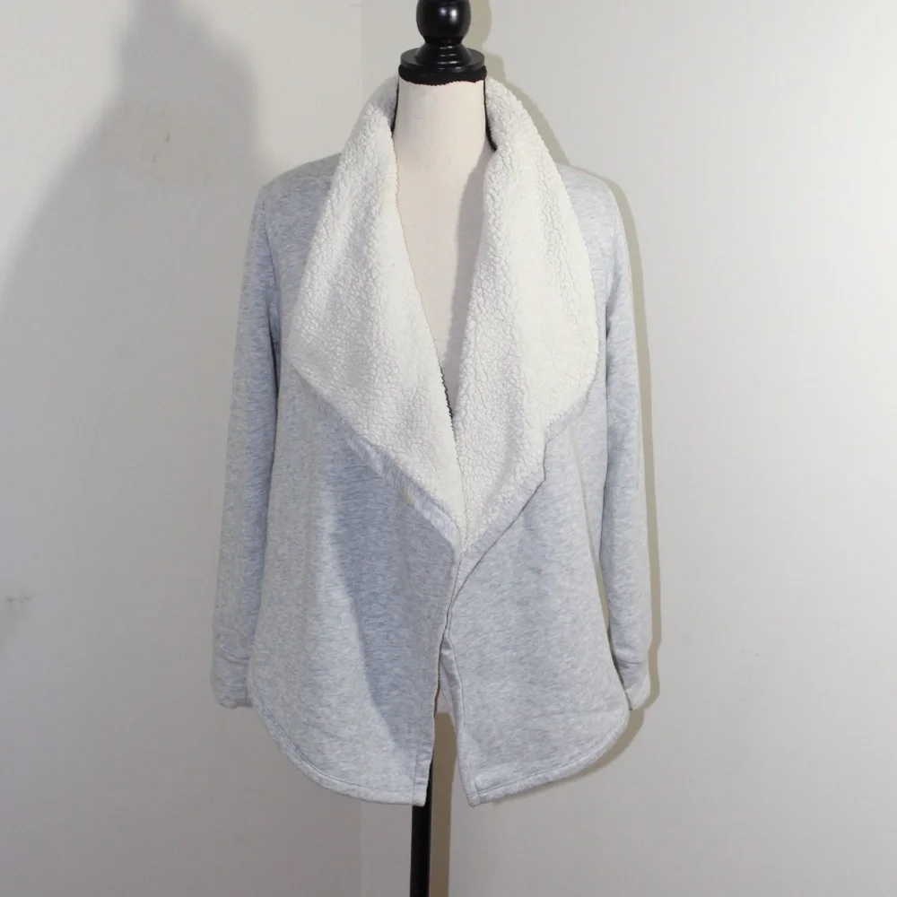 Gap Kids, sherpa lined cardigan waterfall sweater sweatshirt